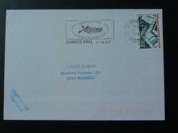 06 Alpes Maritimes Cannes Festival Cinema 1997 - Flamme Sur Lettre Postmark On Cover - Cinéma
