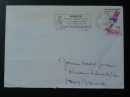 06 Alpes Maritimes Mougins Festival Marionnette 1986 - Flamme Sur Lettre Postmark On Cover - Puppets