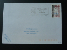 10 Aube Arcis Danton - Flamme Sur Lettre Postmark On Cover - Franse Revolutie