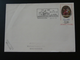 13 Bouches Du Rhone Tarascon Garde Républicaine 1989 - Flamme Sur Lettre Postmark On Cover - Police - Gendarmerie