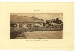 Carte Postale Ancienne Egypte - Assouan. Vue Sur Les Tombeaux De Rochers - Aswan