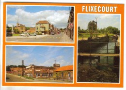 CPSM FLIXECOURT (Somme) - Panorama 3 Vues - Flixecourt