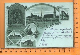 ALTÖTTING: Gruss, Litho Multi Vues, - Altoetting