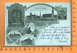 ALTÖTTING: Gruss, Litho Multi Vues, - Altoetting