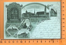 ALTÖTTING: Gruss, Litho Multi Vues, - Altoetting