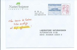 Entiers Postaux : Enveloppe Réponse Type Ciappa -Kavena Naturavignon 14P277 37 38 39 40 /54/4/14/*3* NF 316/12 ** - PAP: Antwort/Ciappa-Kavena