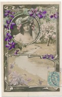 ORENS - O. Denizard - Femme En Médaillon, Cadre Art Nouveau - Orens