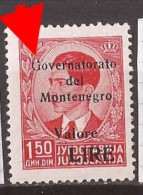 1942  ITALIA OCCUPAZIONE MONTENEGRO CRNA GORA OVERPRINT SCHWARZ BLACK ERROR  DAMAGED - G -   NEVER  HINGED - Montenegro