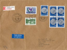 Finland 1970 Air Mail Cover Mailed Registered To USA - Briefe U. Dokumente