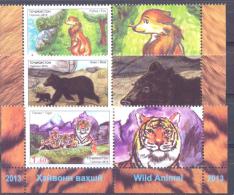 2013. Tajikistan, Wild Animals Of Asia, 3v Perforated With Labels, Mint/** - Tadschikistan