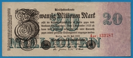 DEUTSCHES REICH 	20 Millionen Mark 	25.07.1923	#  4AF.133787  P#97b - 20 Mio. Mark