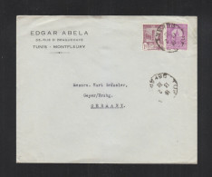 Lettre Tunisie 1938 Pour L'Allemagne - Storia Postale