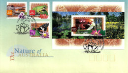 AUSTRALIA FDC BIRD ANIMAL FLOWER SET OF 4 STAMPS FROM 20 CENTS TO $10 DATED 10-04-1997 CTO SG? READ DESCRIPTION !! - Covers & Documents