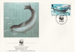 Territoire Antarctique Britannique 1992 - FDC WWF" - Timbres Yvert & Tellier N° 213 à 216. - FDC