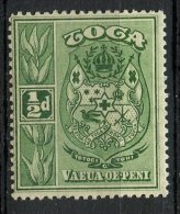 Tonga 1897 1/2p Coat Of Arms Issue  #39  MNH - Tonga (...-1970)