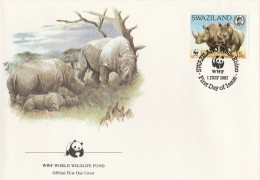 Swaziland 1987 - FDC WWF" - Timbres Yvert & Tellier N° 525 à 528. - Swaziland (1968-...)