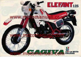 CAGIVA ELEFANT 125 + PRODUZIONE 1986 Depliant Originale Genuine Motorcycle Factory Brochure Prospekt - Motos