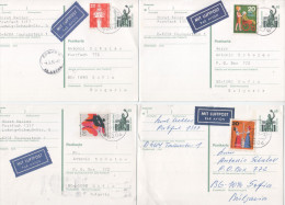 4 Postkarte Germany-  / BULGARIA ,Bulgarie  1991-travel - Postkaarten - Gebruikt