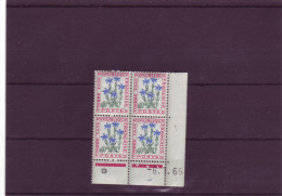 TIMBRE TAXE N° 96 - 0,10F GENTIANE - A De A+B - 1° Tirage Du 5.1.65 Au 7.1.65 - 6.01.1965 - - Portomarken