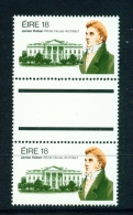 IRELAND  -  1981  James Hoban  Gutter Pair  Unmounted Mint - Unused Stamps