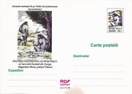 5002A  ANTROPOLOGY THE MOST ANCIENT HOMINID FROM EUROPE NOT IN VERY GOOD CONDITION WITH POSTCARD STATIONERY 1998 ROMANIA - Préhistoire