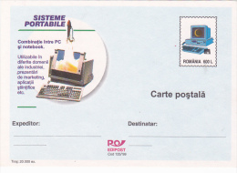 5003A  COMPUTER MARKETING POSTCARD STATIONERY 1999 ROMANIA - Computers