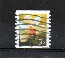 ETATS-UNIS    34 C      2001    Y&T: 3154     N° De  Roulette B2211   Oblitéré - Coils & Coil Singles