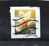 ETATS-UNIS    34 C      2001    Y&T: 3154     N° De  Roulette B2111   Sur Fragment Oblitéré - Coils & Coil Singles