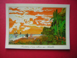 CPM  ILLUSTRATION  FONDATION D'UNE COLONIE AUX ANTILLES      VOYAGEE - Other & Unclassified