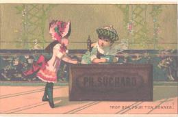 1 Litho Chromo Chocolate SUCHARD Printer Courbe Rouzet - Serie 001  H - Image Very Nice, Trimmed Left & Right - Suchard