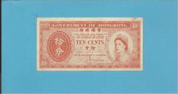 HONG KONG -  10 CENTS - Sign. 1 ( 1961 - 65 ) - P 327 - QUEEN ELIZABETH - 2 Scans - Hong Kong