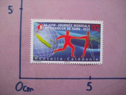 Nouvelle CALEDONIE FRANCE 2014 DONNEURS DU SANG 1 TIMBRE NEUF N. CALEDONIA HEALTH BLOOD MNH - Neufs