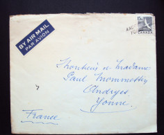 Lettre Par Avion Oblitérée à Son Arrivée En France - Luftpost