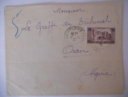 Maroc Lettre De Casablanca 1931 Pour Oran - Covers & Documents