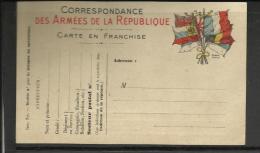 Guerre 14/18 Entier Postal Drapeaux  (2 Scans ) 1 - 1. Weltkrieg