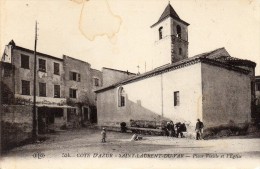 CPA  -  SAINT  LAURENT  DU  VAR  (06)  Place Vieille Et L' Eglise - Saint-Laurent-du-Var