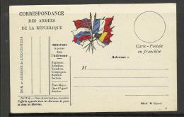 Guerre 14/18 Entier Postal Drapeaux  (2 Scans ) 4 - WO1