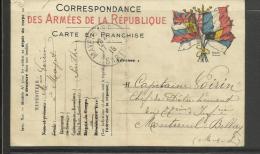 Guerre 14/18 Entier Postal Drapeaux  (2 Scans ) 16 - WW1