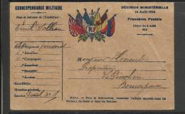 Guerre 14/18 Entier Postal Drapeaux  (2 Scans ) 18 - WW1