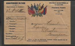 Guerre 14/18 Entier Postal Drapeaux  (2 Scans ) 18 - WO1