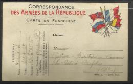 Guerre 14/18 Entier Postal Drapeaux  (2 Scans ) 9 - 1. Weltkrieg