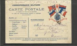 Guerre 14/18 Entier Postal Drapeaux  (2 Scans ) 10 - Guerre Mondiale (Première)