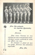 SUPERBE GINNASTE DI INIZI '900 PRESENTATE DA MISS IDA  - LONDRA. CARTOLINA DELL'EPOCA - Gimnasia