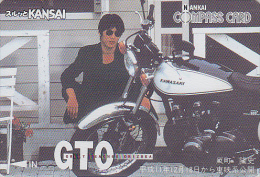 Carte Prépayée Japon - MOTO KAWASAKI - MOTOR BIKE Japan Prepaid Card - MOTORRAD Compass Karte - 254 - Motorfietsen