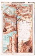 D5014   BASTEI : Gruss Aus / Jubilaeums-Postkarte 1797 - 1897 - Rathen