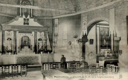 CPA PONTVALLAIN , Intérieur De La Chapelle Notre Dame De Faigne - Pontvallain