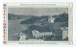 Ribadeo - Obras Publicas, Al Fondo Castropol - Hotel Comercio - 15.4 X 9.3 Cm - Lugo