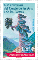 ANDORRA FRANCESA 2009 - CERCLE D´ARTS I DE LES LLETRES - 1 SELLO - Unused Stamps