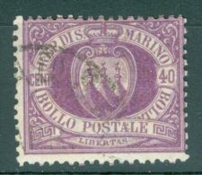 San Marino 1877 Arm 40 Cent. N° 7 Used - Usados