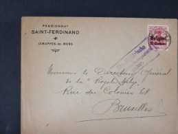 B/4676A    LETTRE DE JEMAPPES   CENSURE DE MONS - Other & Unclassified